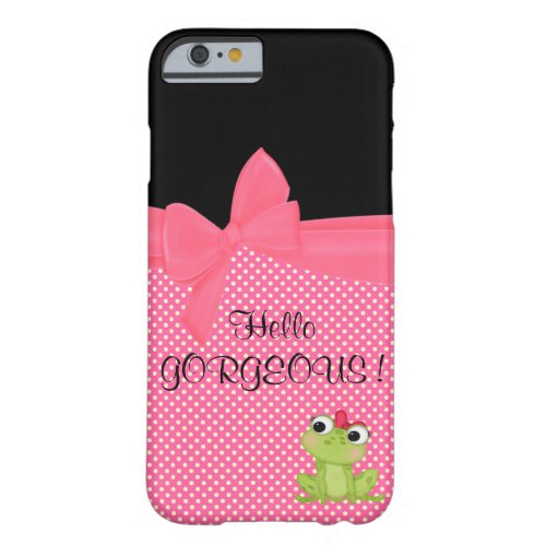 Adorable Cute Frog on Polka Dots_Hello Gorgeous Barely There iPhone 6 Case