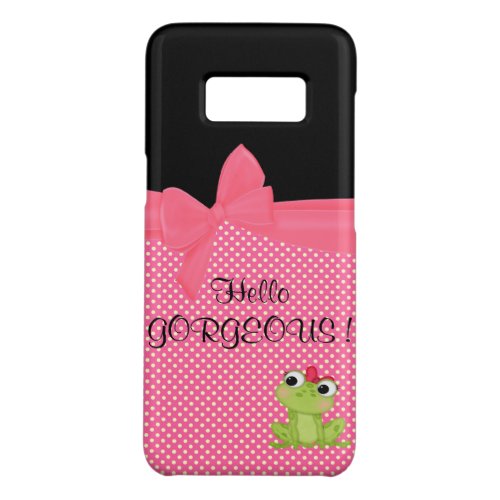 Adorable Cute Frog on Polka Dots_Hello Gorgeous Case_Mate Samsung Galaxy S8 Case