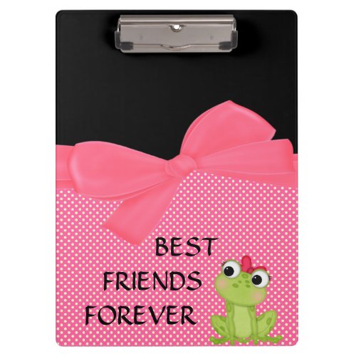 Adorable Cute Frog on Polka Dots_Hello Gorgeous Clipboard