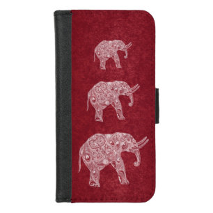 Adorable cute girly elephants iPhone 8/7 wallet case
