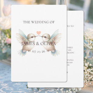 Adorable Cute Hummingbird Wedding Invitation