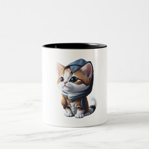 Adorable Cute Kitten Art _ Playful Kittens Illustr Two_Tone Coffee Mug