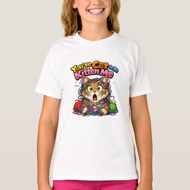 Adorable Cute Kitten Cat Kids T-Shirt (Front)