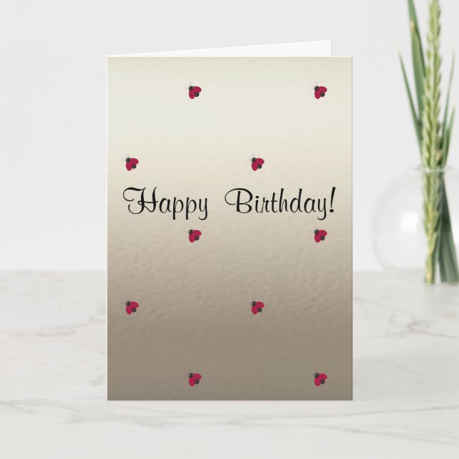 Adorable Cute ,Ladybugs,Luminous-Personalized Card (Front)