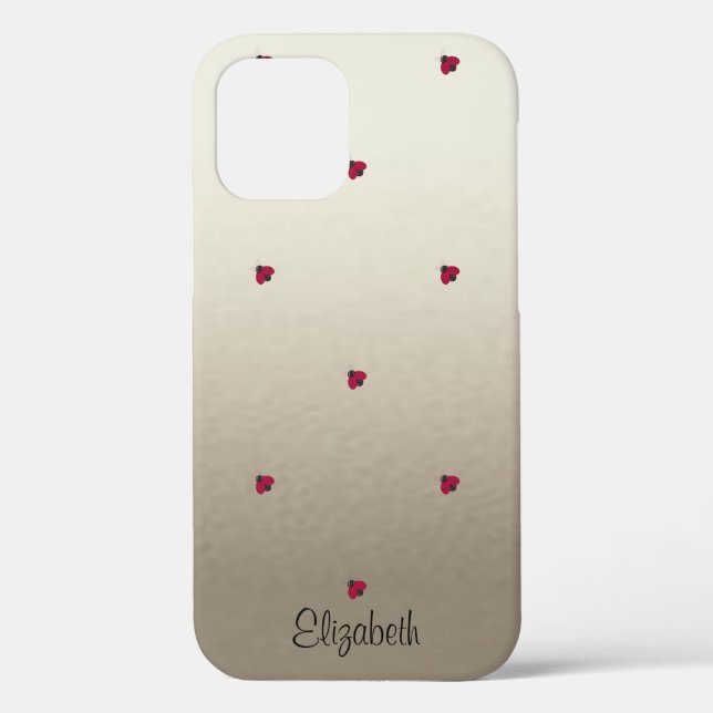 Adorable Cute ,Ladybugs,Luminous-Personalized Case-Mate iPhone Case (Back)
