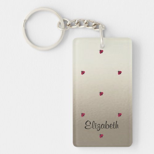 Adorable Cute LadybugsLuminous_Personalized Keychain