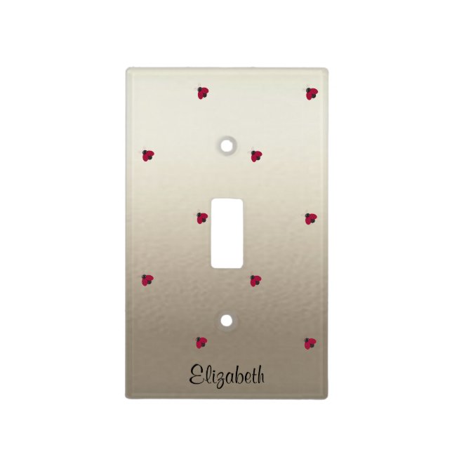Adorable Cute ,Ladybugs,Luminous-Personalized Light Switch Cover (Front)