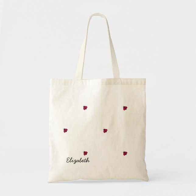 Adorable Cute ,Ladybugs,Luminous-Personalized Tote Bag (Front)