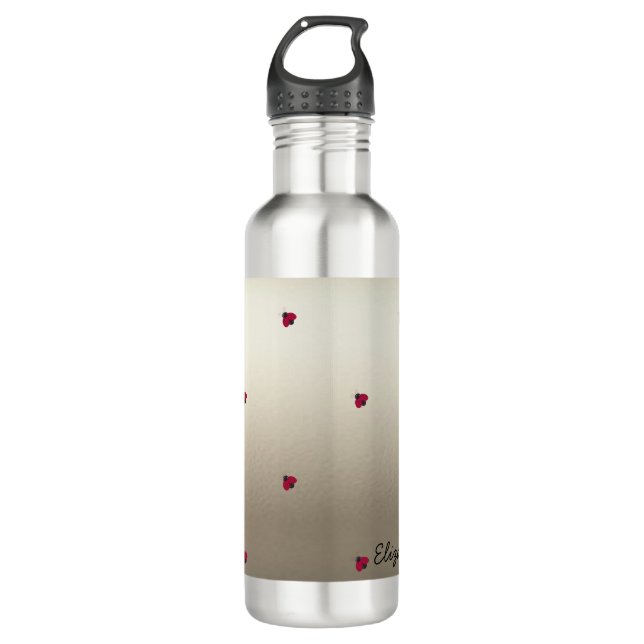 Adorable Cute ,Ladybugs,Luminous-Personalized Water Bottle (Front)