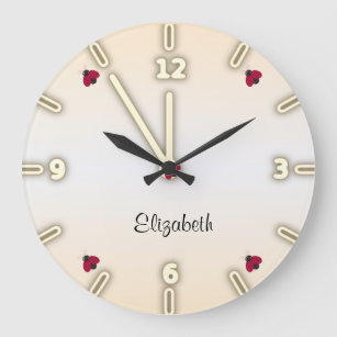 Adorable Cute ,Ladybugs -Personalized Large Clock