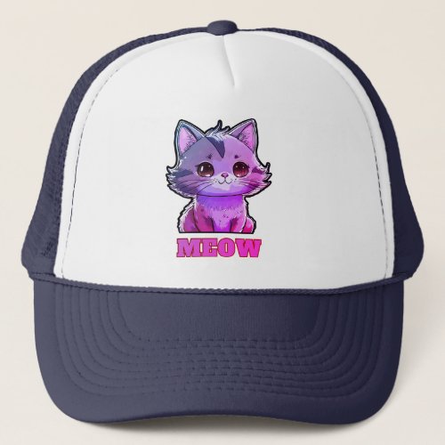 Adorable Cute Meow  Trucker Hat