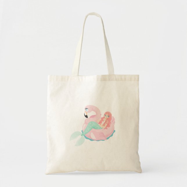Adorable Cute Mermaid Tote Bag (Front)