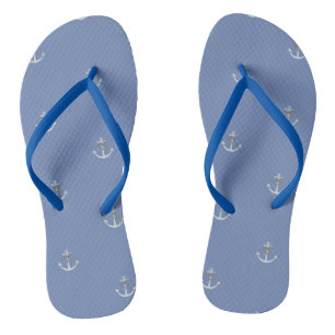 Adorable Cute Nautical Anchor Flip Flops