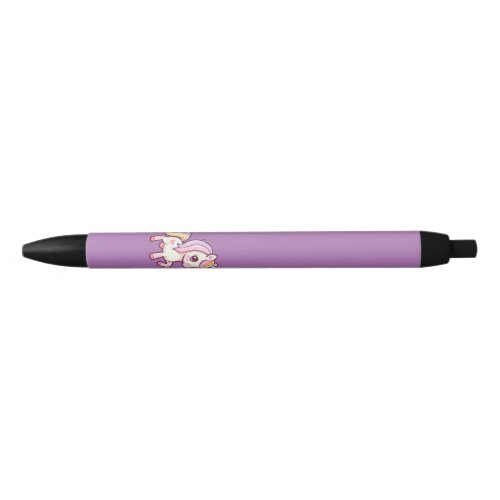 Adorable Cute Pastel Unicorn Black Ink Pen