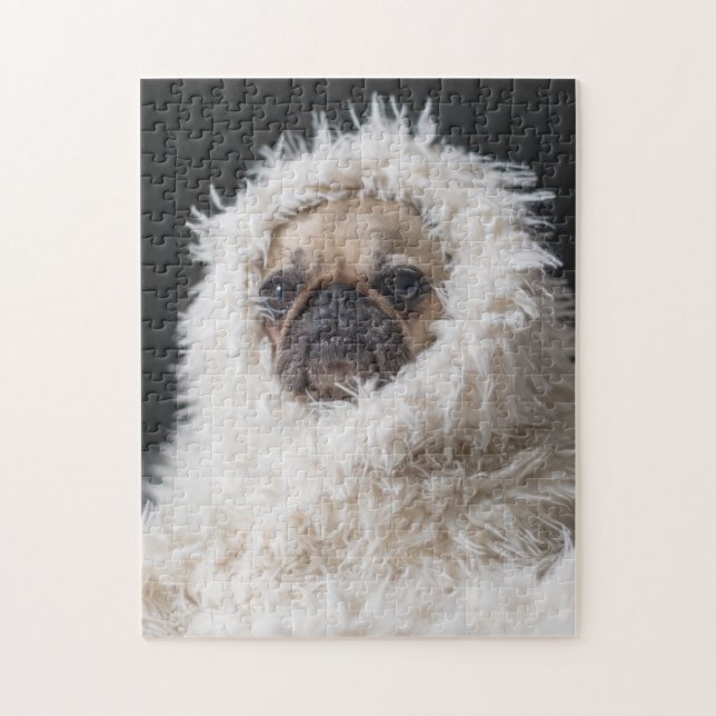 Adorable Cute Pug Puppy Dog Jigsaw Puzzle (Vertical)
