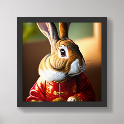 Adorable Cute Rabbit Art Framed Art