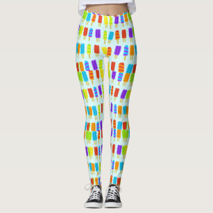 Popsicles Summer Print Plus Size Leggings for Women 