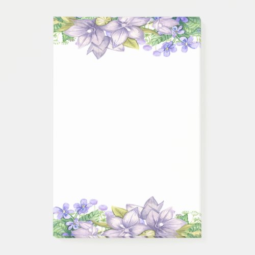 Adorable Cute Watercolor Flowers Post_it Notes