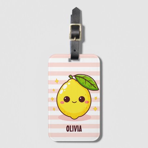 Adorable Cute Yellow Lemon Personalized Luggage Tag