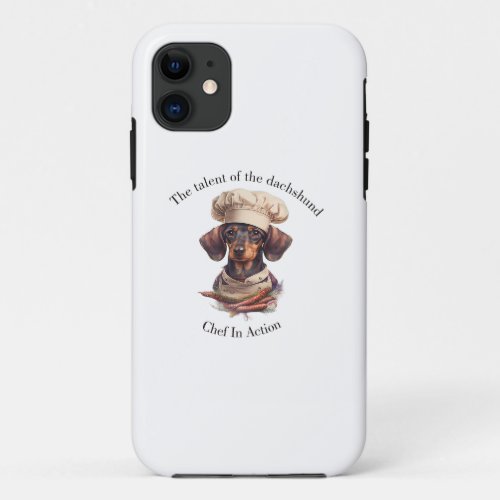 Adorable Dachshund Chef iPhone 11 Case