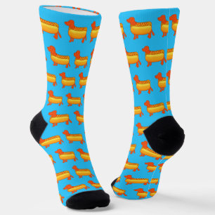 Adorable Dachshund Hot Dog Socks