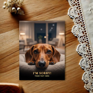 Adorable Dachshund I'm Sorry Postcard