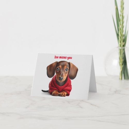 Adorable Dachshund Puppy  Card