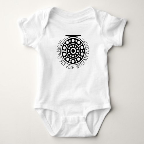 Adorable Daddys Little Future Fly Fishing Buddy Baby Bodysuit