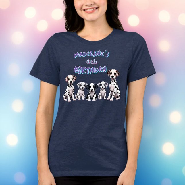 Adorable Dalmatian Puppies Birthday Tri-Blend Shirt (Creator Uploaded)