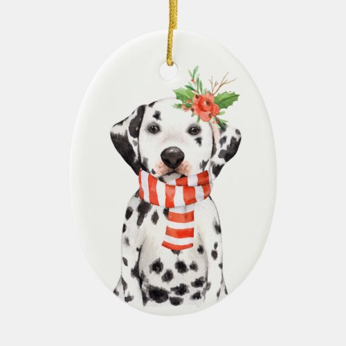 Adorable Dalmatian Puppy First Holiday Ornament