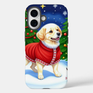 Adorable Decorative Holiday Dog iPhone 16 Case
