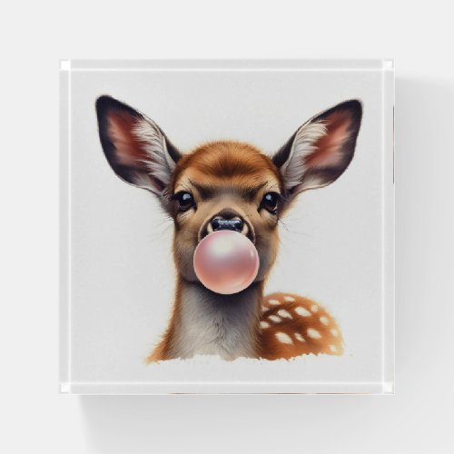Adorable Deer Blowing Bubble Gum  Paperweight