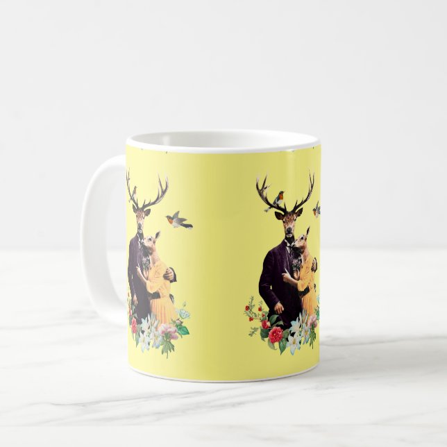 Adorable Deer Couple Coffee Mug (Front Left)