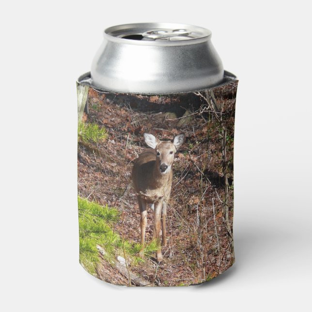 Adorable Deer in the Woods Nature Photography Can Cooler (Can Front)