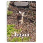Adorable Deer in the Woods Nature Photography Clipboard