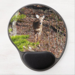 Adorable Deer in the Woods Nature Photography Gel Mouse Pad