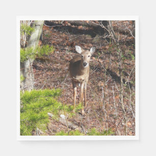Adorable Deer in the Woods Nature Photography Napkins