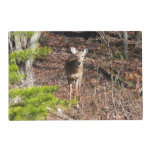 Adorable Deer in the Woods Nature Photography Placemat