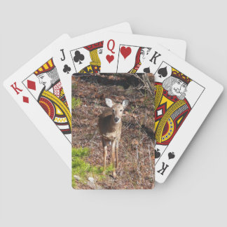 Adorable Deer in the Woods Nature Photography Poker Cards