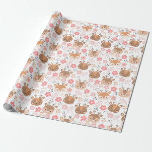 Adorable Deer Pattern Wrapping Paper