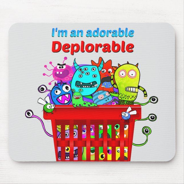 Adorable Deplorable, Basket of Deplorables Mouse Pad (Front)