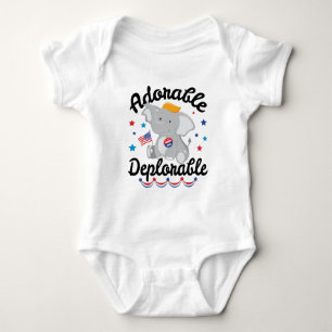 Adorable Deplorable Elephant Trump 2016 Baby Bodysuit