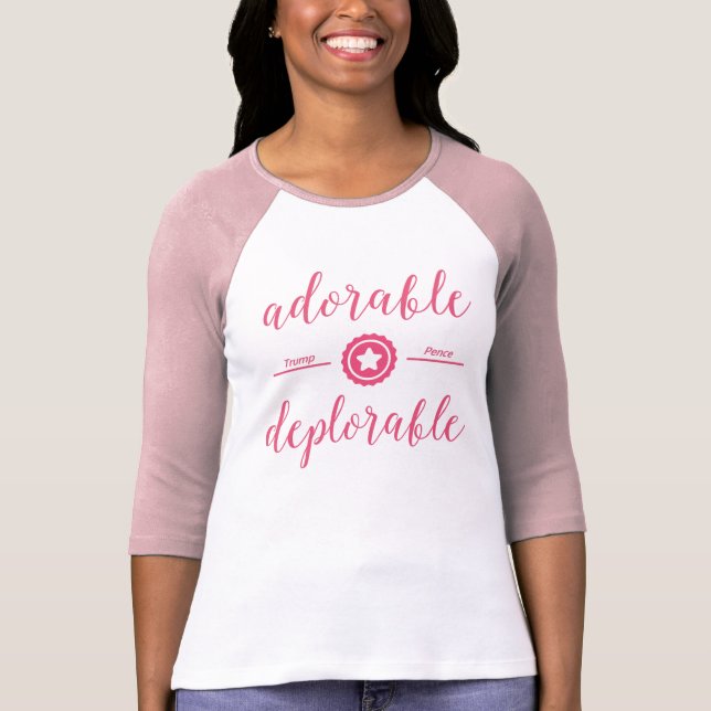 Adorable Deplorable Political T-Shirt Pink (Front)
