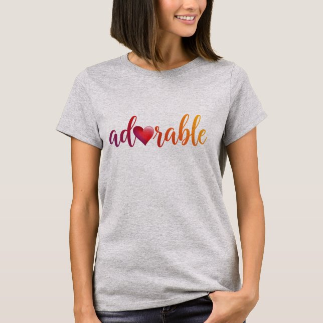 "Adorable"-design1 by Maaya Prints, Women's T-Shirt (Front)