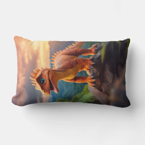 Adorable Dino Dreams Throw Pillow