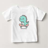 Adorable Dino on Skateboard Personalized Text