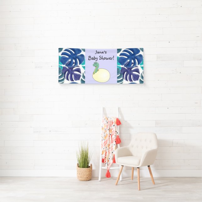 Adorable Dinosaur Baby Shower Banner (Insitu)