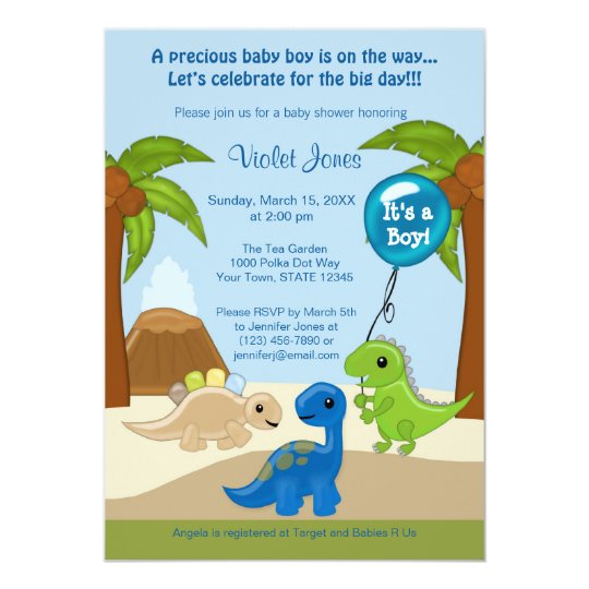 Free Printable Dinosaur Baby Shower Invitations 9