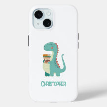 Adorable Dinosaur Book Lover With Kids Name