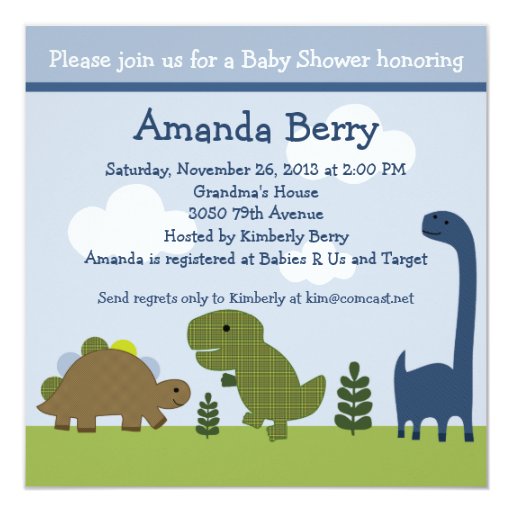 Baby Dinosaur Invitations 4